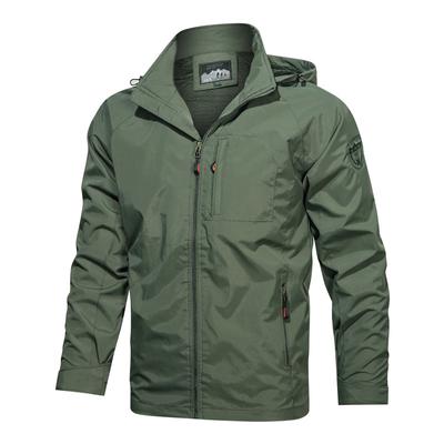Bergsteigen Kapuzenwindjacke Herren Freizeitjacke Outdoor Übergröße Jacke Herren