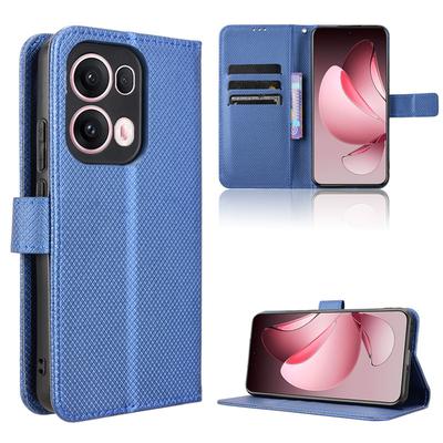 For OPPO Reno 13 Pro 5G Luxury Flip Diamond Pattern Lanyard Business Wallet Case Leather for OPPO Reno 13 Pro 5G Phone Case