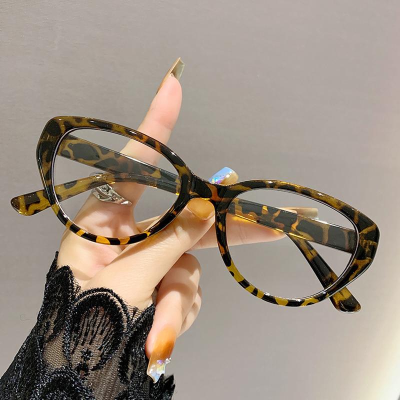 Retro Eyeglass Frame Cat Eye Trendanti Blue Light Mirror Simple Personalized Fashionable Reading Glasses 9638