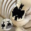 Luxury Dog Dress for Small Dogs Summer Puppy Clothes Bow Lace Dog Skirt Black White Dog T Shirt Girls Dog Costume Chihuahua Vest