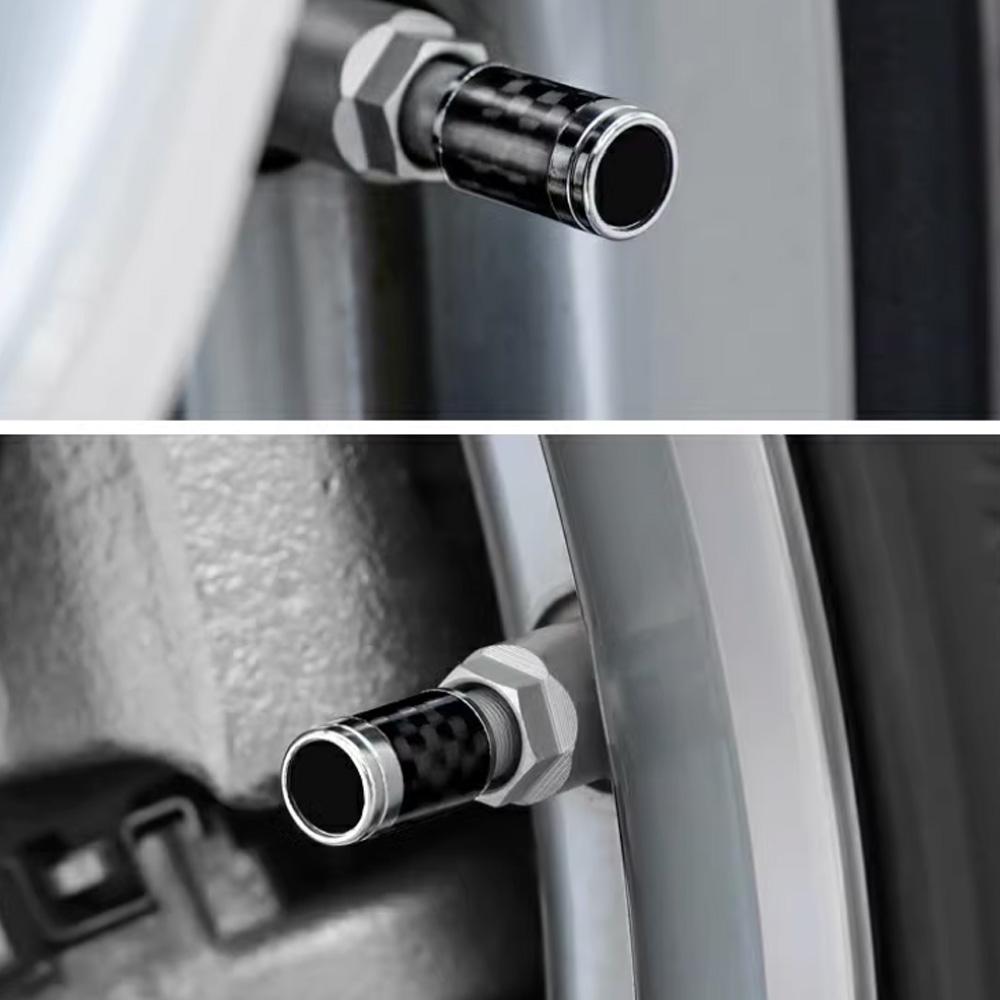 4 uds./Set Tapa de Válvula de Neumático Negro Carbón Para Cubierta de Vástago de Válvula de Rueda BRABUS Tapa de Válvula de Cubo de Rueda de Coche Brabus Para Mercedes Benz Brabus AMG