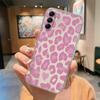 Pink Leopard Phone Case For Samsung Galaxy A56 A16 A17 A07 A06 A37 A57 A32 A22 A26 A36 Marble Artistic Transparent Clear Cover