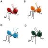 Cartoon Metal Ant Garden Decoration SetIron Art Ant Statue Decorative item Art  For Outdoor Yard Lawn Home Desktop Decor