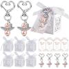 24 Sets Babyparty Gastgeschenke, darunter niedliche Engel-Schlüsselanhänger, Gastgeschenkboxen und Dankeskarten für Taufgeschenke, Partygeschenke