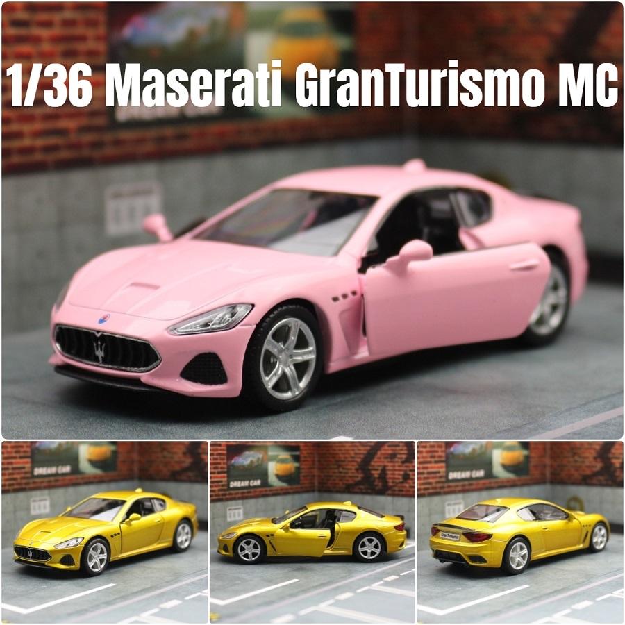 Maserati GranTurismo MC Coupe Simulation Diecast & Toy Vehicle Pull Back & Doors Open RMZ City 1:36 Alloy Car Model Gifts For Children