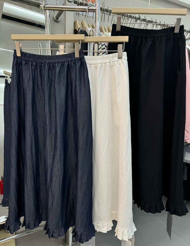 

Becabeau Women s Korean Style Plus Size High Waist Pleated Lace Midi Skirt Small белый