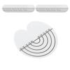 100Pcs Hair Heat Shield Guards with Scale Single Hole PVC Clear Fusion Glue Protector Hair Extension Tools for Hair