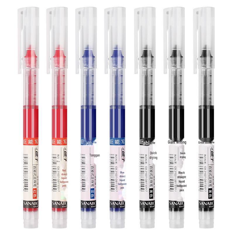 Black 0.5mm Needle Point Liquid Ballpoint Pen for Office & Exams