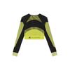 adidas Von Stella McCartney Truestrength Nahtloses Langarm Crop Top Schwarz Gelb Damen HN2882