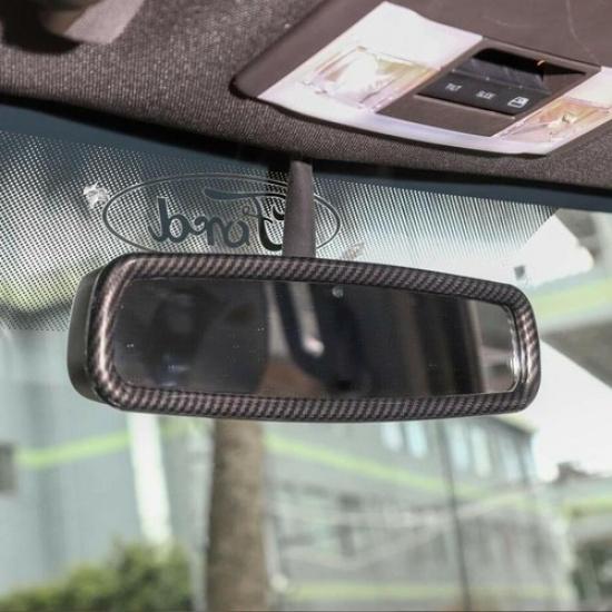 Car Inner Rearview Mirror Cover Trim For Ford F150 2015- Accessories Carbon