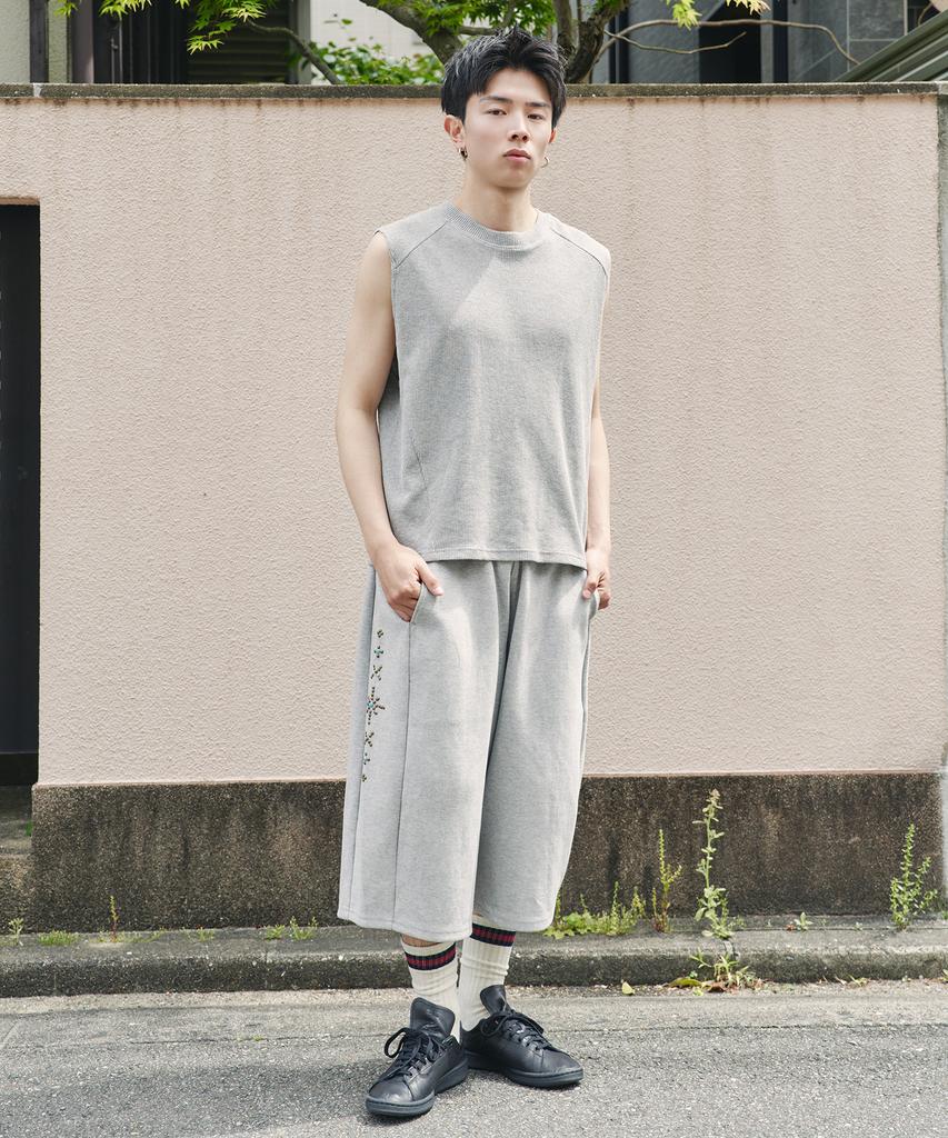 XERO Studded Sweat Shorts [Melange Grey]