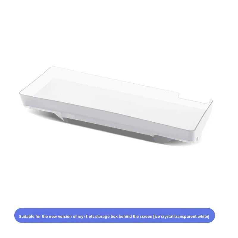 Car Sticker For Tesla 3 Y Juniper Highland 2025 2026 ETC Card Storage Box Ice Crystal Transparent Box Wholesale Car Accessories