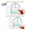 Portable Desk Accessories Multifunctional Geometric Drawing Ruler Thickened Transparent Plastic Template Safe Measurement Aid for Students