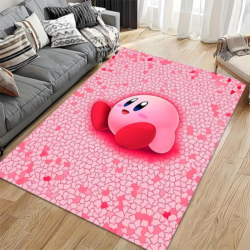 Pink Cartoon Character Carpet suitable as a non-slip mat for the living room or bedroom sofa