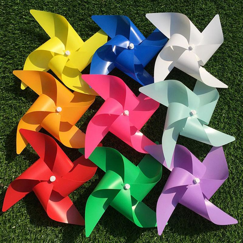 20PCS/Set Assorted Mixed Color 19CM Size Plastic Windmills  Self-assembly Windmill Party Decoration Game Props Carnival Gift ZYF