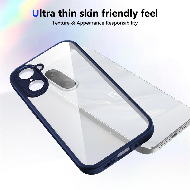 OnePlus Nord CE5 CPH2719 Case Shockproof Silicone TPU Bumper with Clear Back Hard Cover Phone Case for OnePlus Nord CE 5 CPH2719
