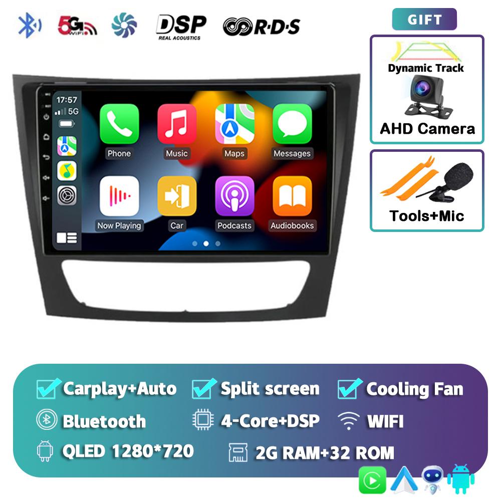 Android 14 Carplay Car Multimedia For Mercedes Benz E-class W211 E200 E220 E300 E350 E240 E270 E280 CLS CLASS W219 2 Din Stereo