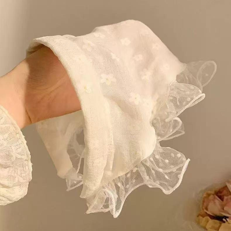 2025 Spring/Summer Pastoral Girl's Lace Headband: Sweet, Stylish, Sunscreen Head Wrap