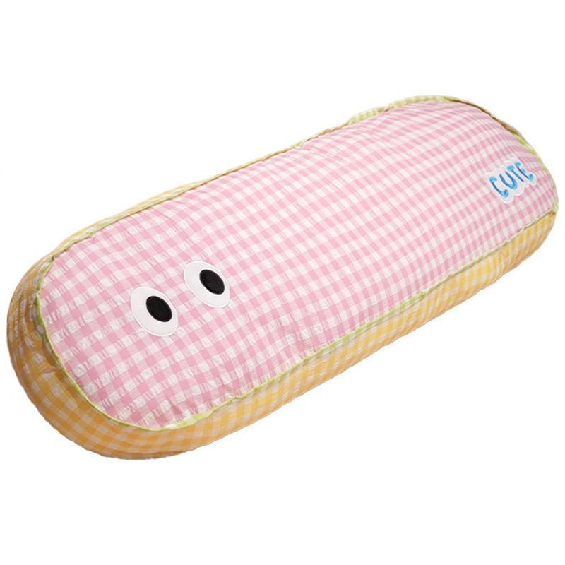 Plaid Bedroom Long Throw Pillow for Girls To Sleep Legs for Boys Bed Cushion Side Pillow Plush Toy