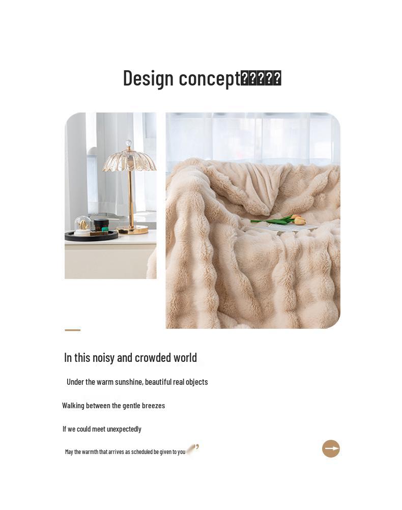 Tuscany Flannel Fur Blanket: Four-Season Sofa and Nap Coral Fleece Cover