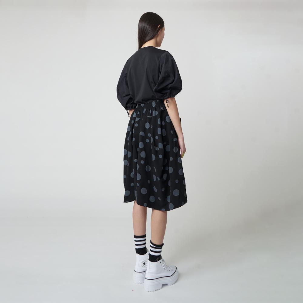 ATHPLATFORM Aw51Th02 Bubble Sleeve Top_Black
