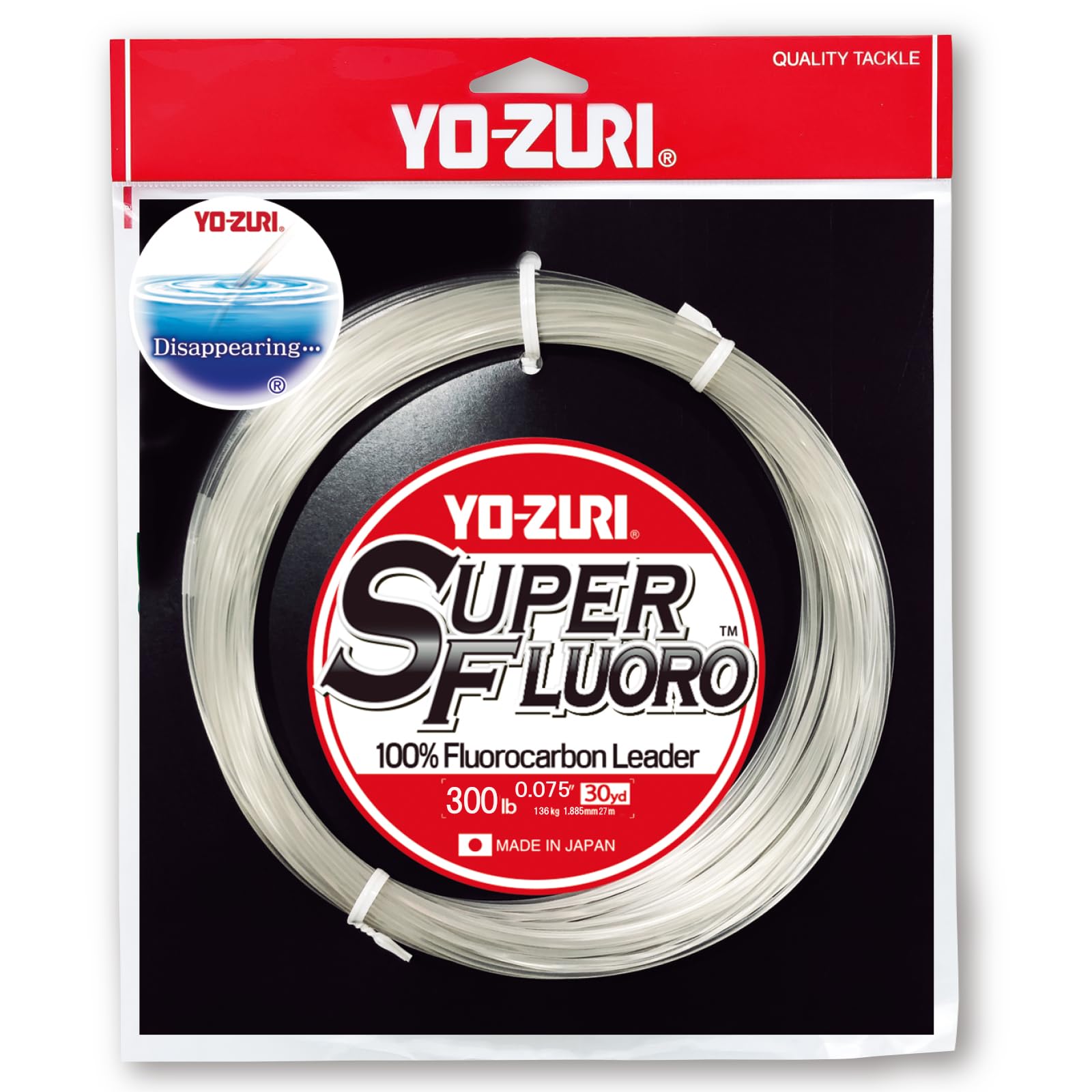 Fluorocarbon Line Super Fluoro 30YDS 300Lbs Clear YO-ZURI Color