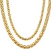 4mm Small Foxtail Chain Necklace  Gold Silver Plated Link Necklace For Men Women Stainless Steel  Jewelry Gift