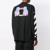Off-White Printed Long-Sleeve T-Shirt Men Tops Black OMAB032E191850061088