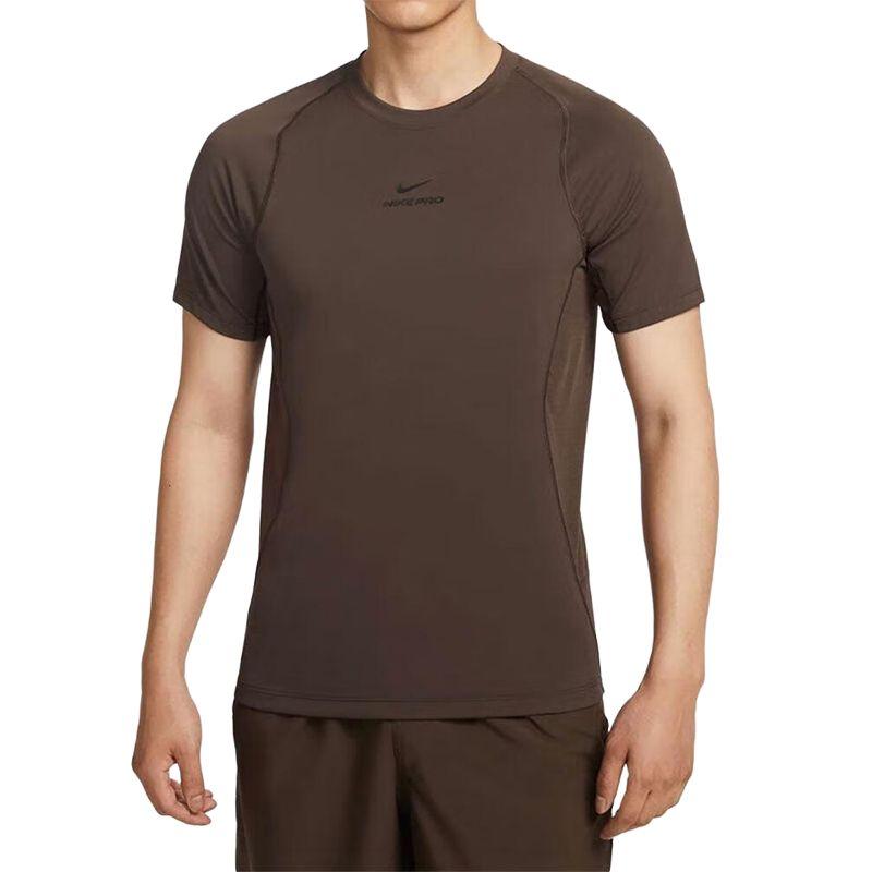 New Nike Pro T Shirts Men's Brown HV0410-237