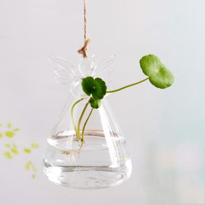 Hand-blown Transparent Angel Vase DIY Plant Wall Mounted Vase  Flower Arrangement