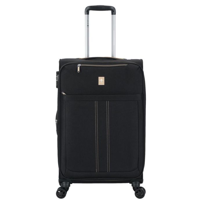 Lys Paris 2105/3 Ultra Light Soft Expandable Suitcase Set of 3 - Black