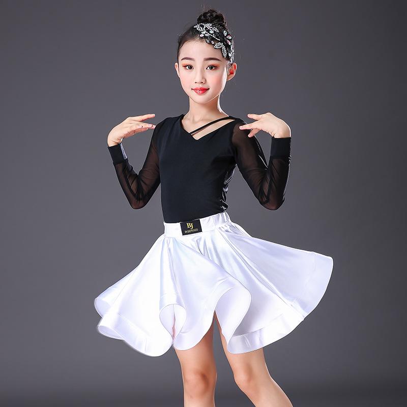 Girls' Autumn Long Sleeve Latin Dance Practice Set