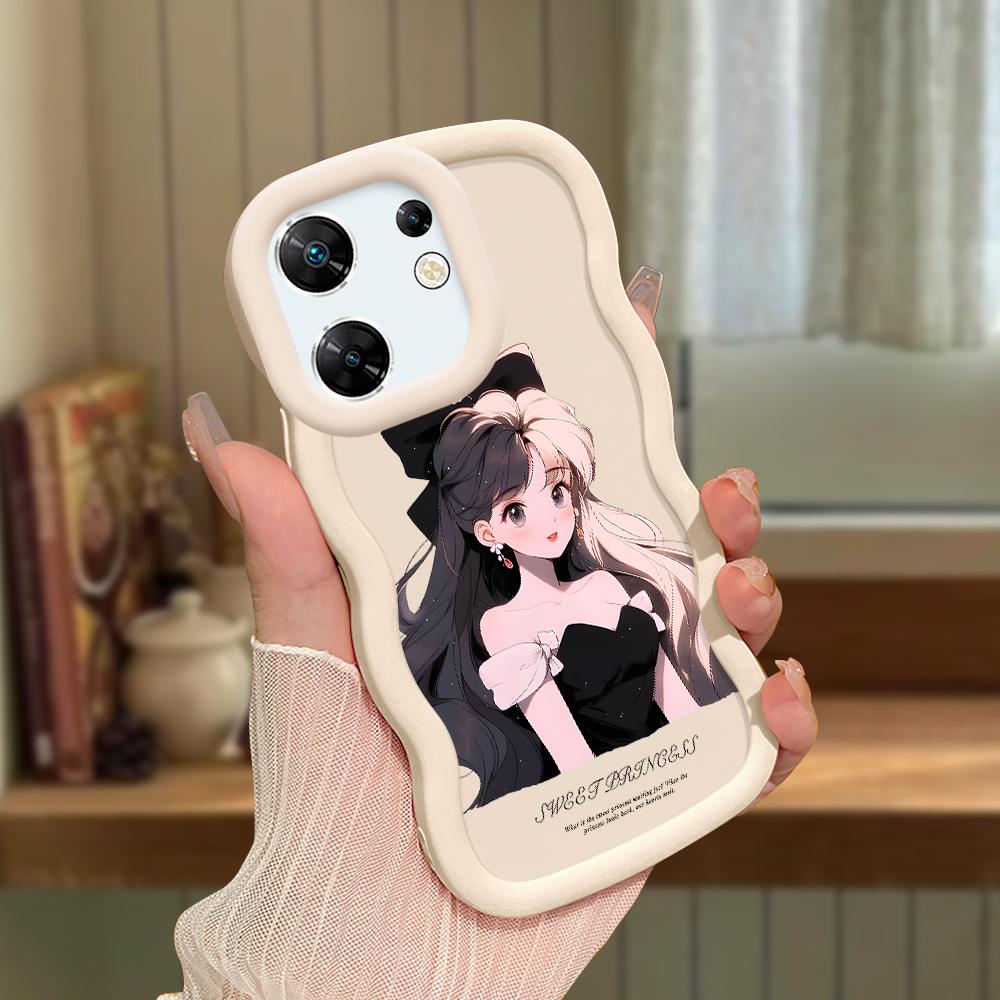 Big Wave Edge Soft Silicone Material Macaron Phone Case Shockproof Protective Rubber Casing for OPPO Reno Realme Infinix Tecno