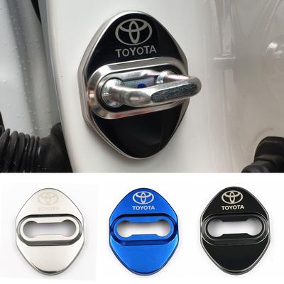 AAAO1 Car Door Lock Protective Cover for Camry Chr Corolla Rav4 Yaris Prius Sticker Stainless Steel Accessories Car Styling