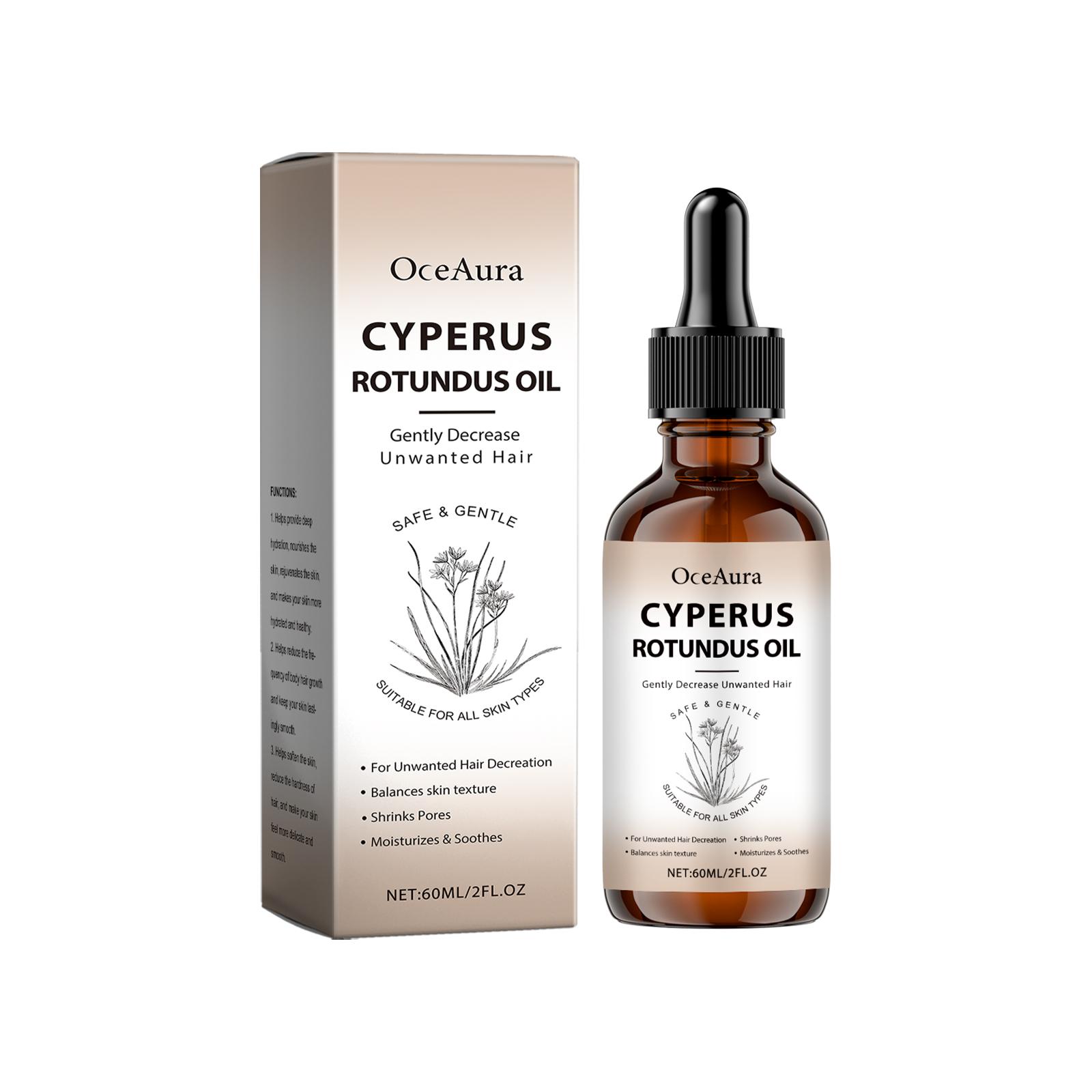 OceAura Cyperus Rotundus Olie Poriën Verkleinend Pijnloze Haarverwijdering Oksel Been Arm Hydraterend Anti Haar Groei Remmende Olie