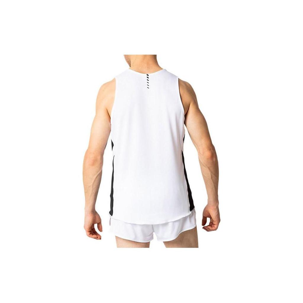 Asics Running Tank Tops Men's White Crew Neck Moderate Straight Fit 2091A124-100