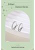 Japanese 925 Silver Moissanite Diamond Round Earrings with U-shaped Backs - Exquisite Women's Accessories