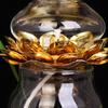 Oil Lamp Buddhist Accessories Candle Light Lotus Flower for Temple Holiday Ornaments