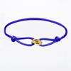 Dámský náramek Sailing Rope Tricolor In Black Cord náramek s kroužkem z nerezové oceli Vodotěsné šperky Boho pro ženy Nastavitelná délka s