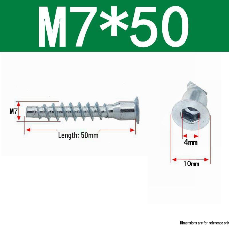 Parafusos Auto-atarraxantes para Madeira com Cabeça Escareada e Soquete Hexagonal Overmountain M5/M6/M7 para Reparo de Móveis.