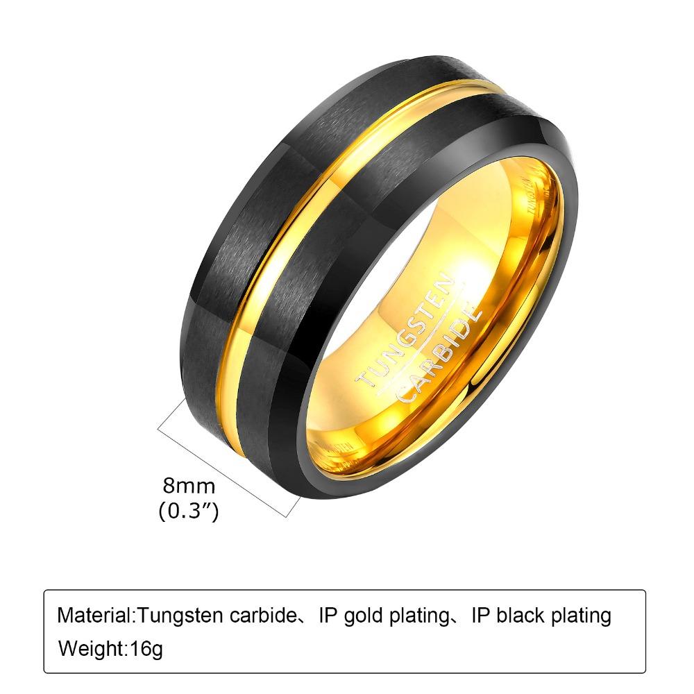 Anello Apribottiglia in Acciaio al Tungsteno 8mm Gioiello da Uomo alla Moda Accessorio di Moda Resistente