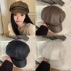 Stylish 2024 Fashionable Pu Beret Hat For Women Summer Lightweight Versatile Cap With Embroidery