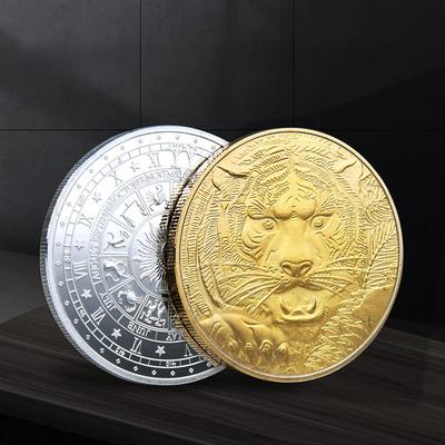 Feng Shui Commemorative Coin 2022 Tiger Year Commemorative Medal Zodiac Commemorative Coin Tiger Year Commemorative Coin New Year Gift