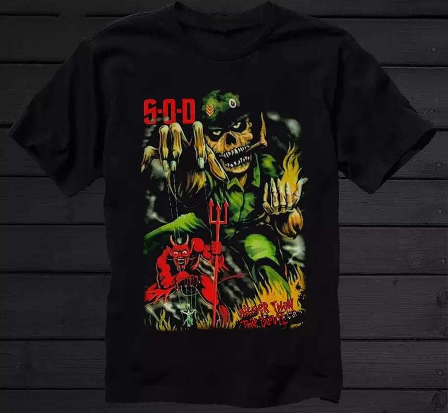 

Штурмовики Смерти SOD больше дьявола Черная унисекс футболка S-5XL XXL