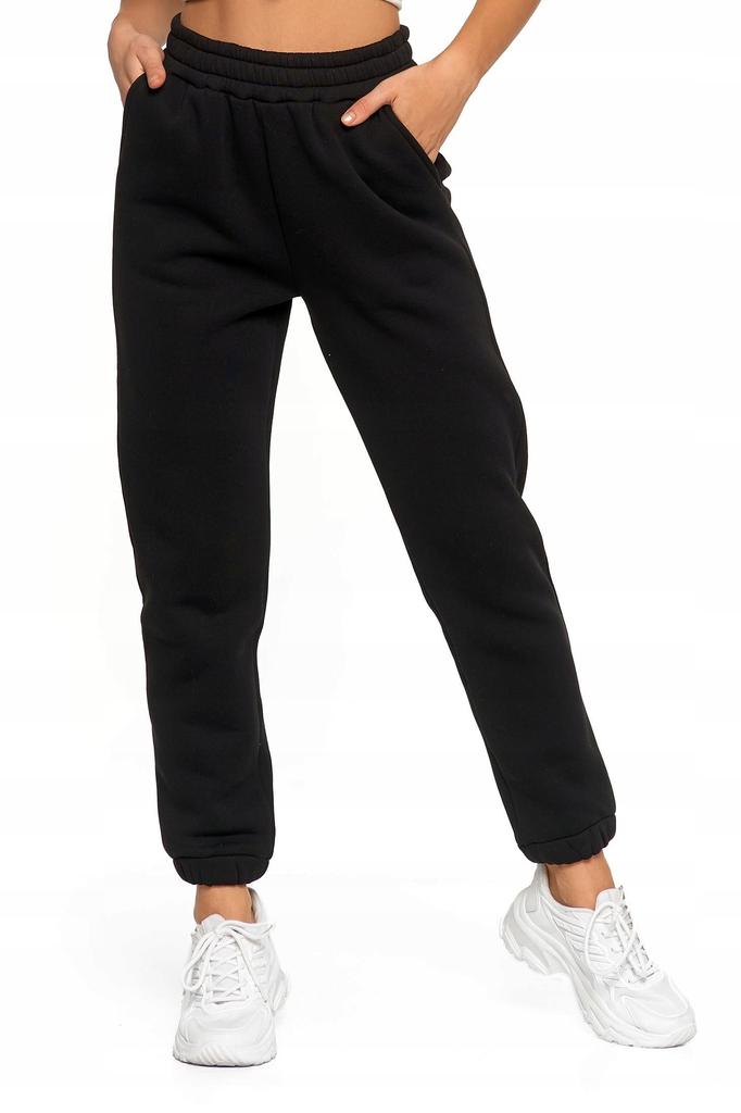 Women's Warm Joggers with Plain Pattern MORAJ XXL BLACK