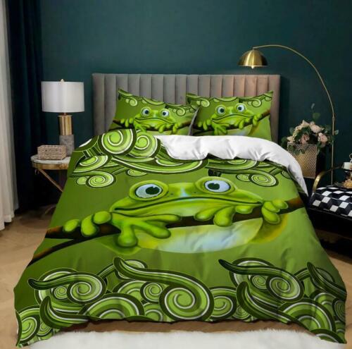 Tree Frog Doona Quilt Duvet Cover Set Pillowcase Single Double Queen Size Bed AU