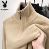 Men's Thickened Half-High Collar Zipper Knit Sweater