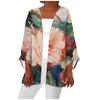 Women's Casual Fashion Retro Printed Lightweight Medium Length Jacket Cardigan