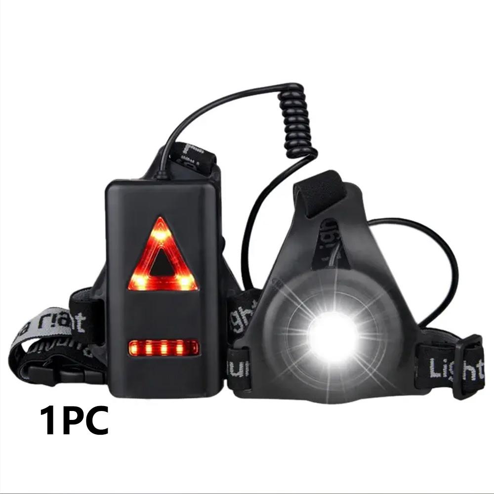Outdoor Night Running USB Charging Lights LED Chest Lamp Back Warning Light for Camping Hiking Running Jogging Adventure Light