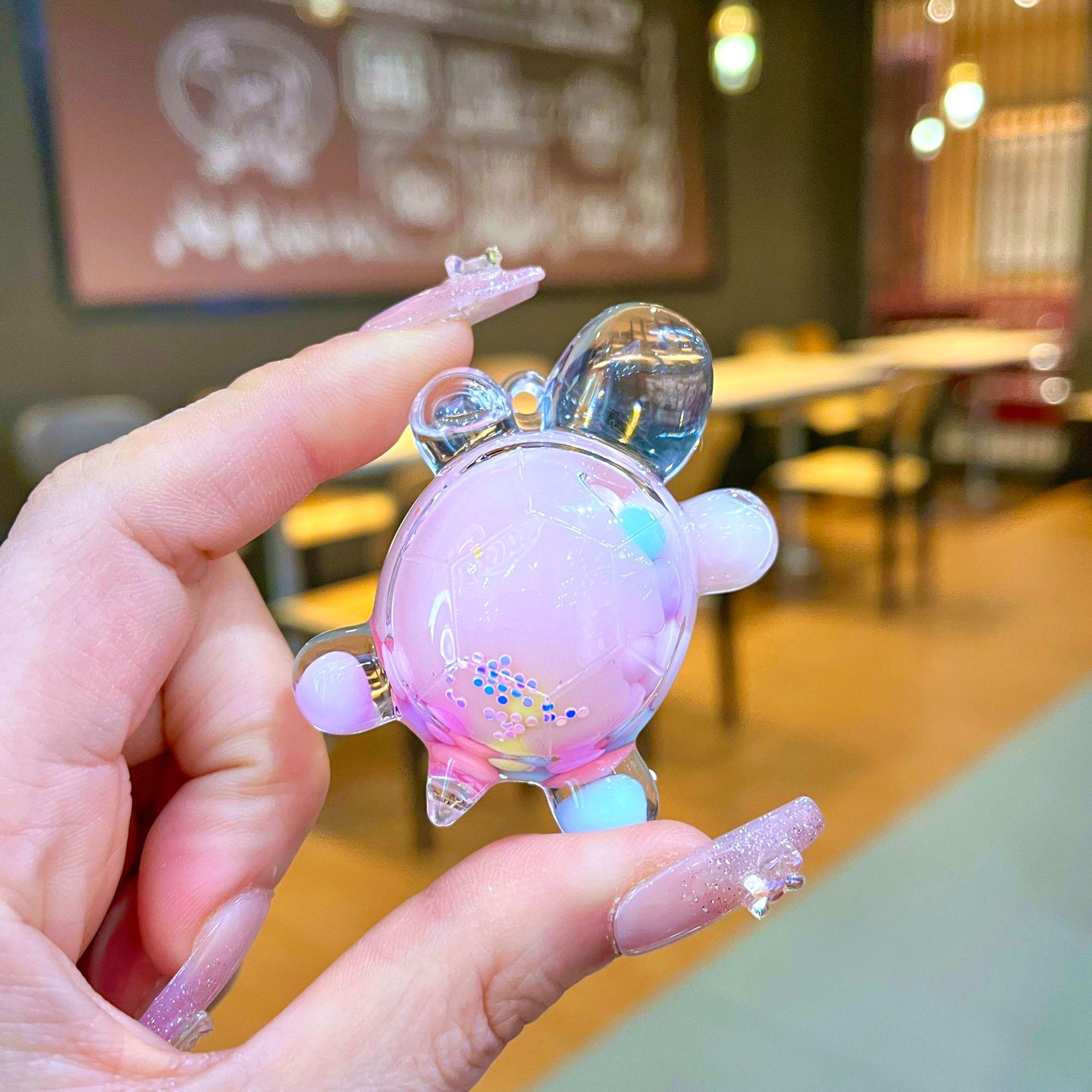 

Креативний брелок-черепаха з рухомим піском, акрилові кольори макарон та велика підставка